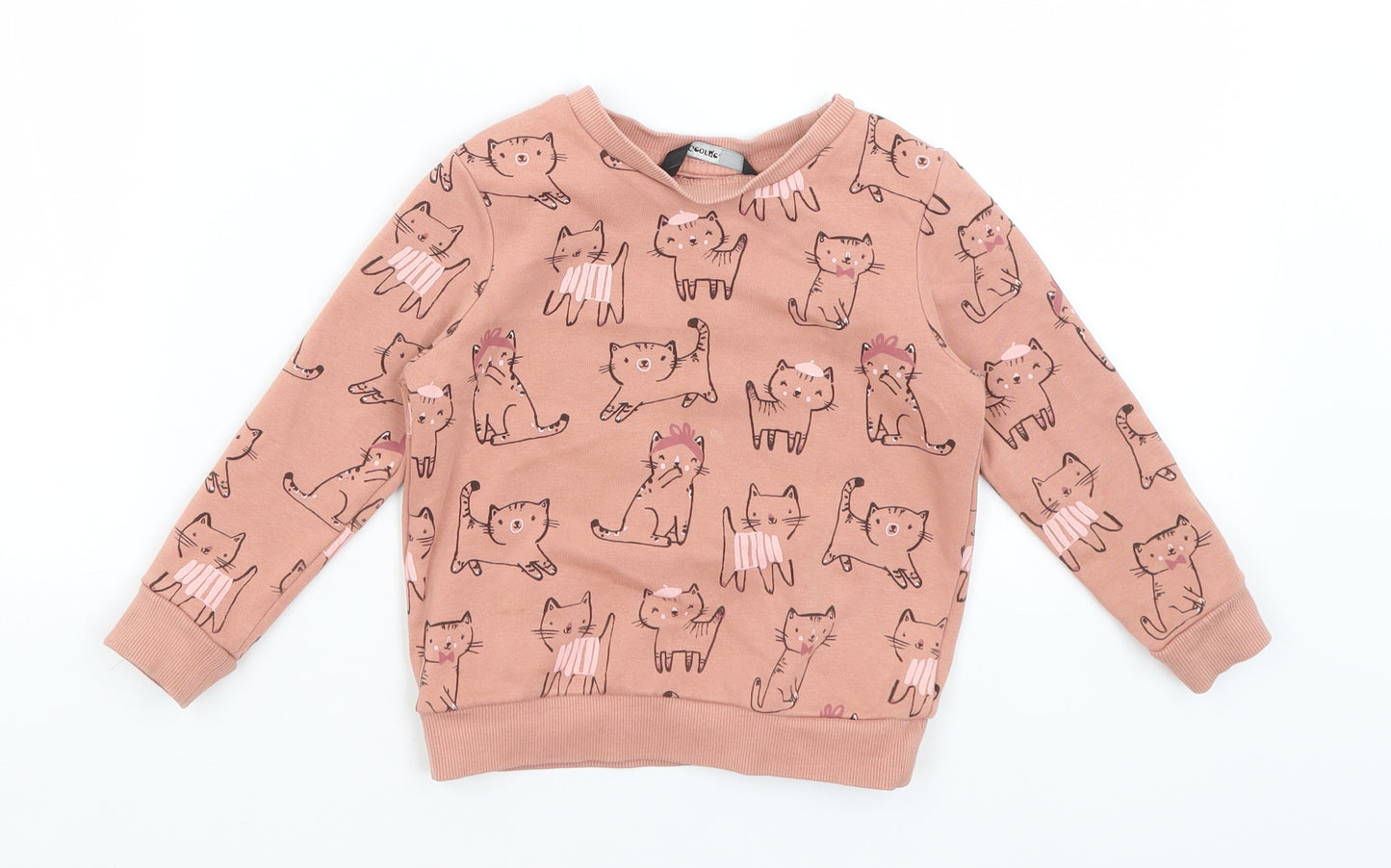 George Girls Pink   Pullover Jumper Size 2-3 Years  - Cats