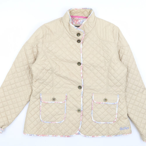 Jack Murphy Womens Beige   Quilted Coat Size 16