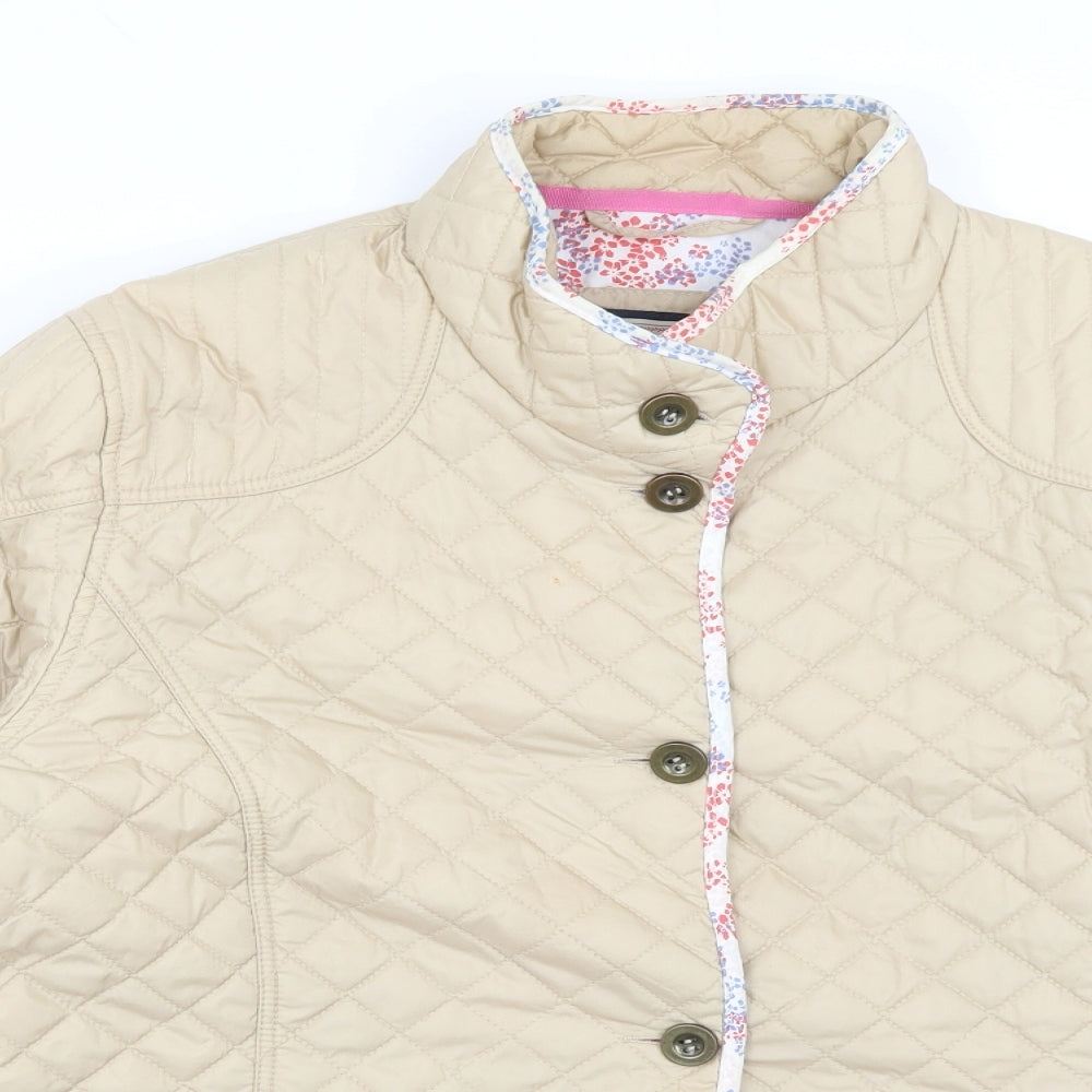 Jack Murphy Womens Beige   Quilted Coat Size 16