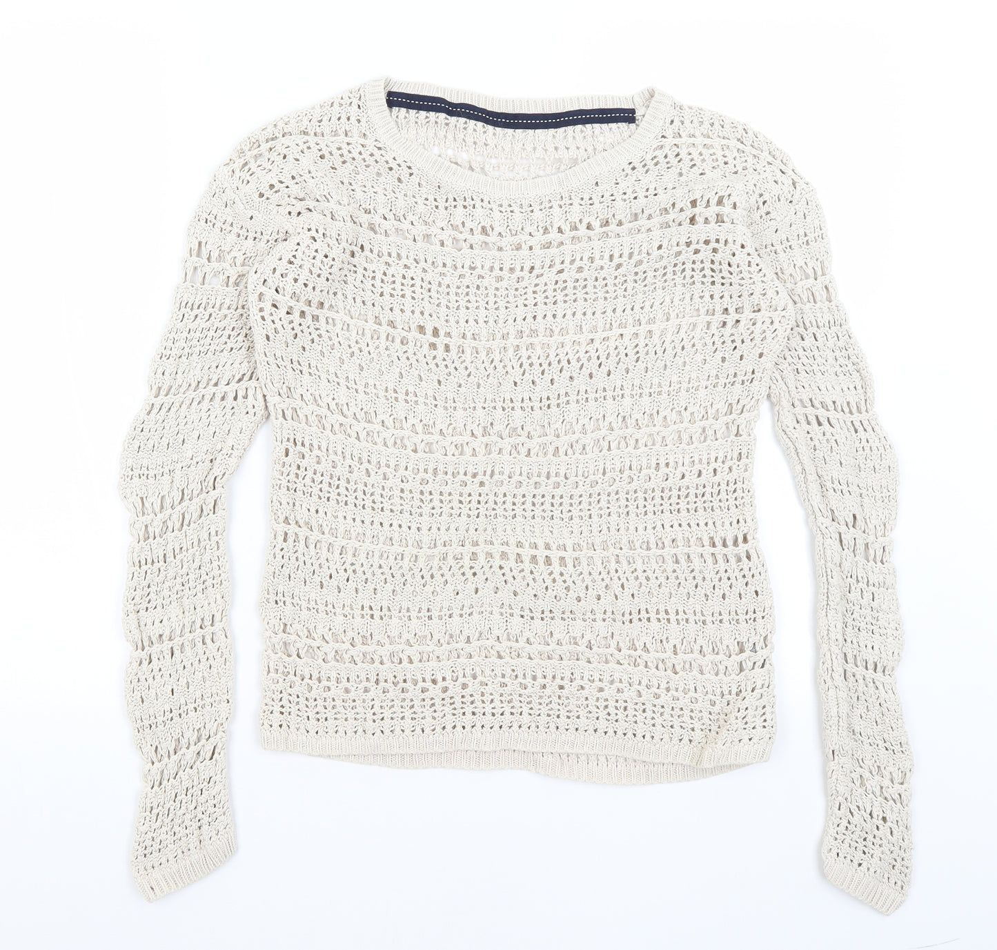Fat Face Womens Beige   Pullover Jumper Size S