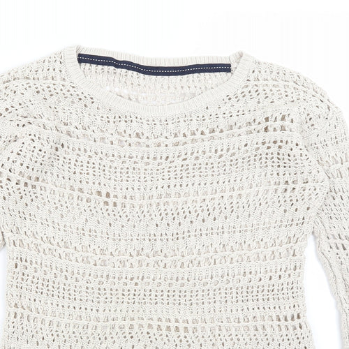 Fat Face Womens Beige   Pullover Jumper Size S
