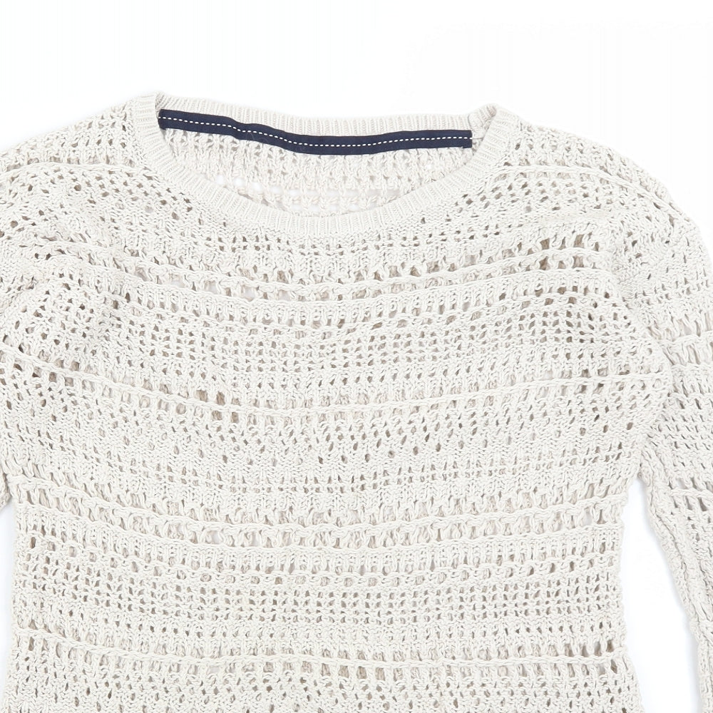 Fat Face Womens Beige   Pullover Jumper Size S