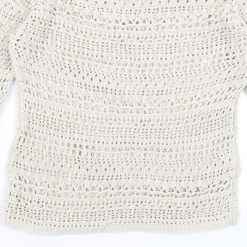 Fat Face Womens Beige   Pullover Jumper Size S