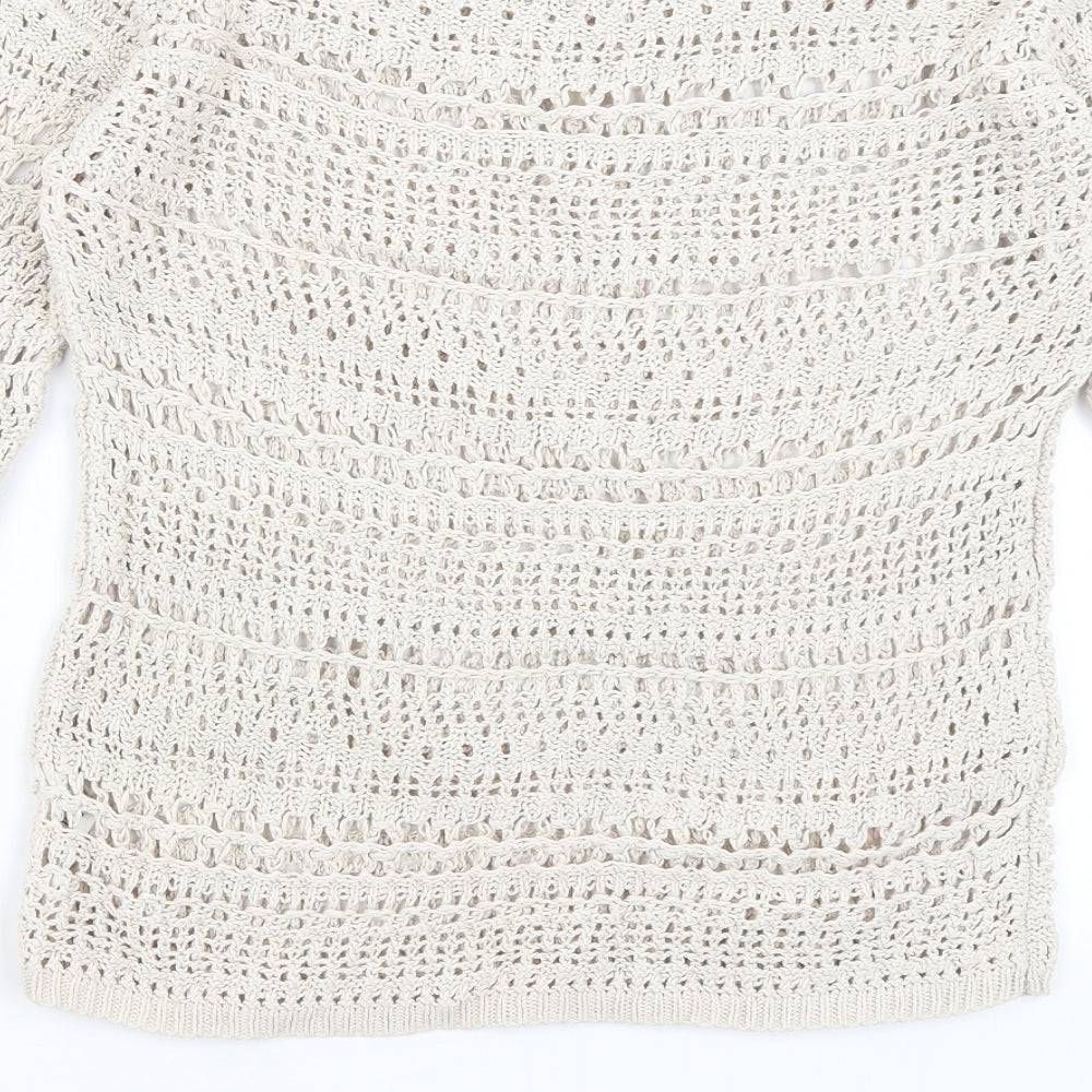 Fat Face Womens Beige   Pullover Jumper Size S