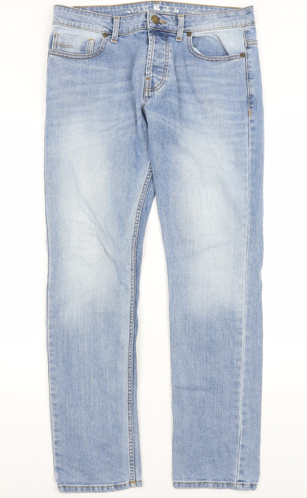 Denim Co Mens Blue   Straight Jeans Size 32 in L31 in
