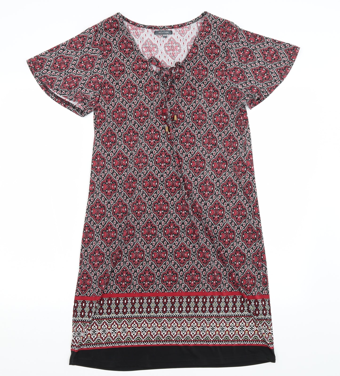 Intuition Womens Black Paisley  A-Line  Size 12