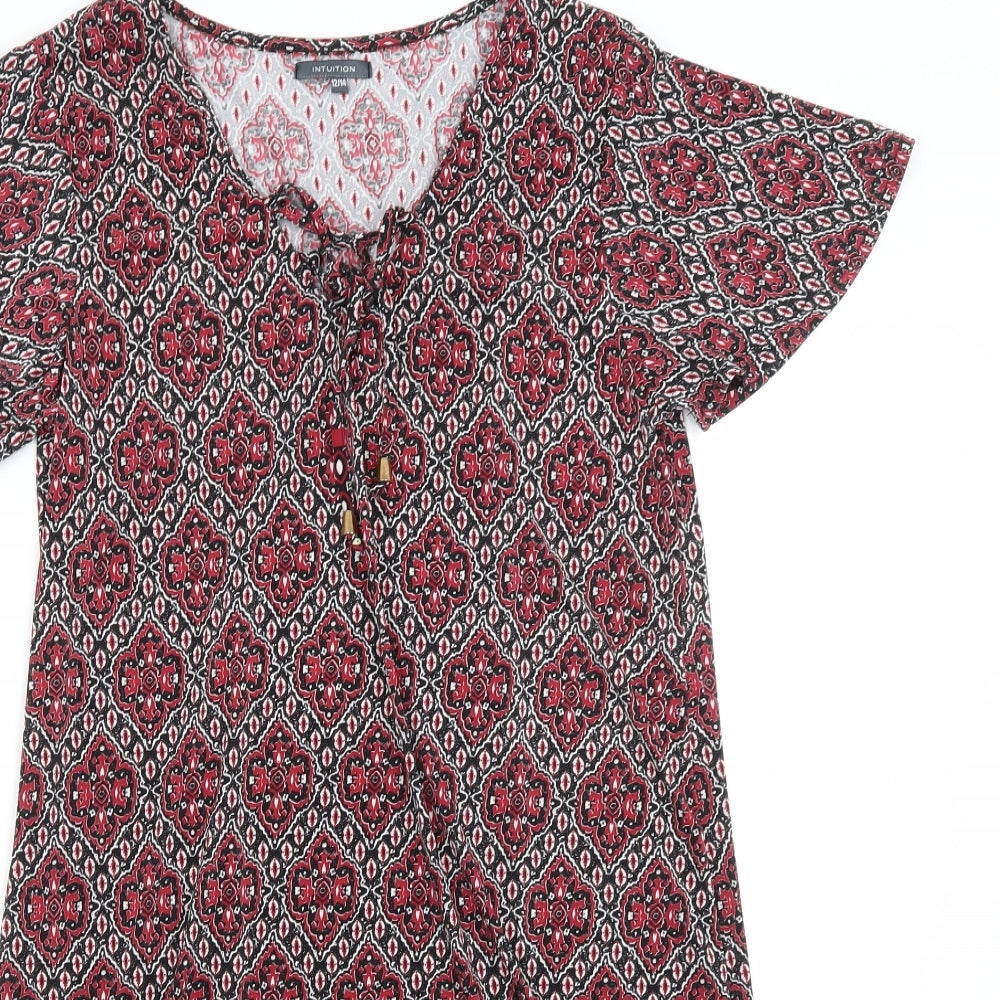 Intuition Womens Black Paisley  A-Line  Size 12