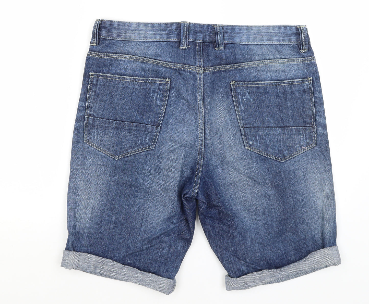 Peacocks Mens Blue   Bermuda Shorts Size 34 in