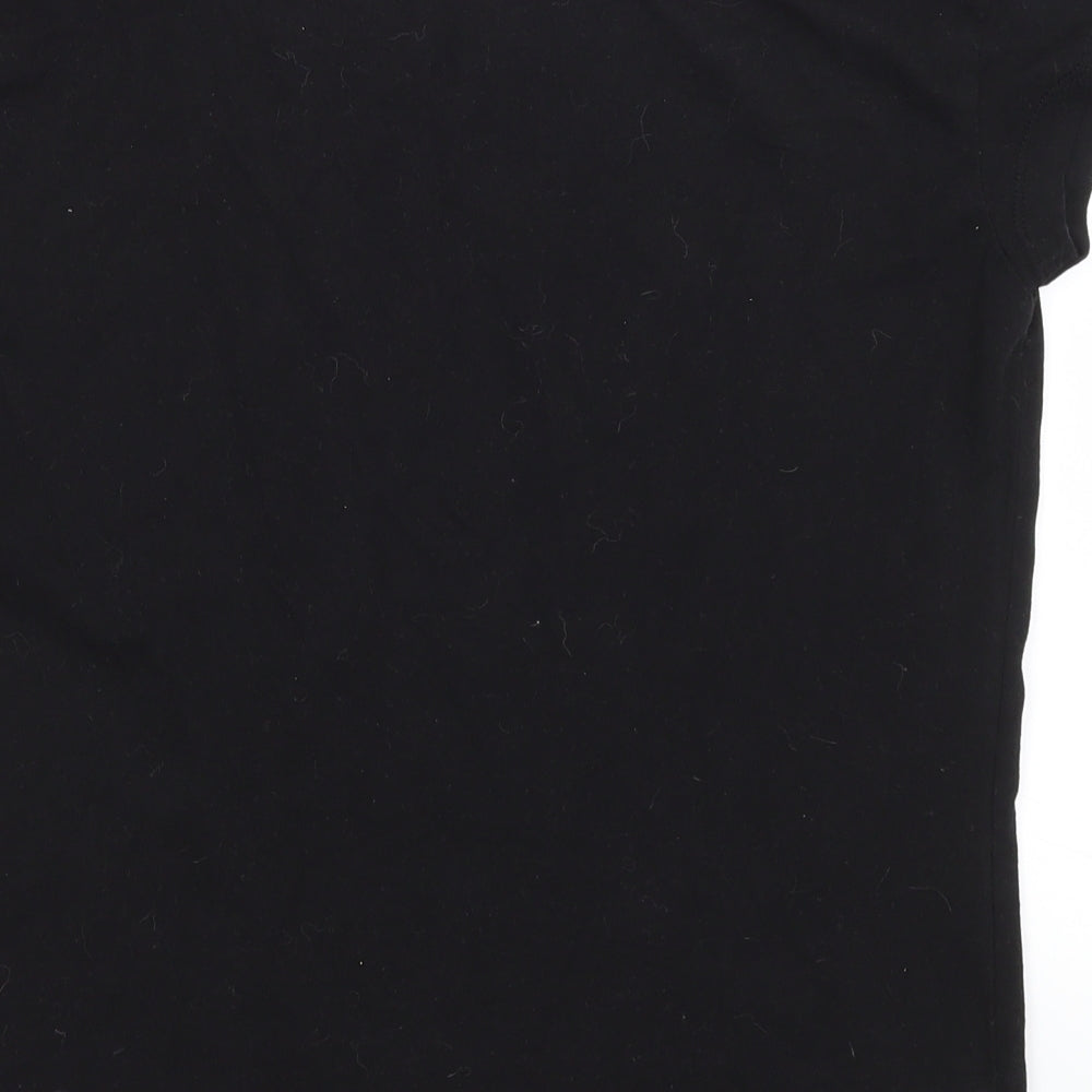 Pineapple Womens Black   Basic T-Shirt Size 10