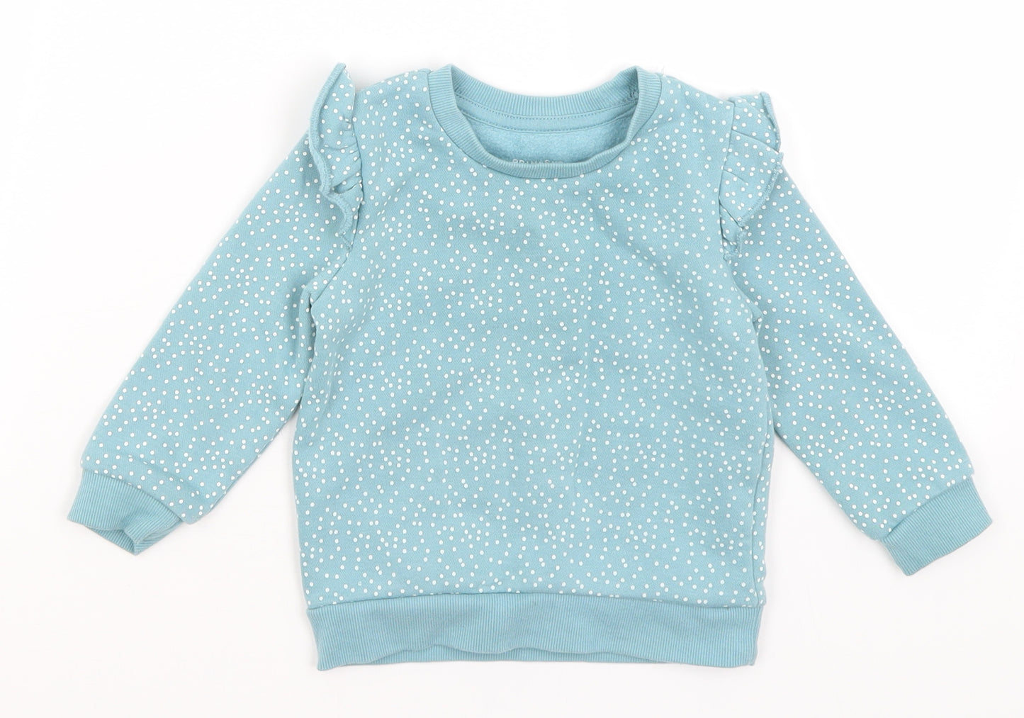 Primark Baby Blue Spotted  Pullover Jumper Size 12-18 Months