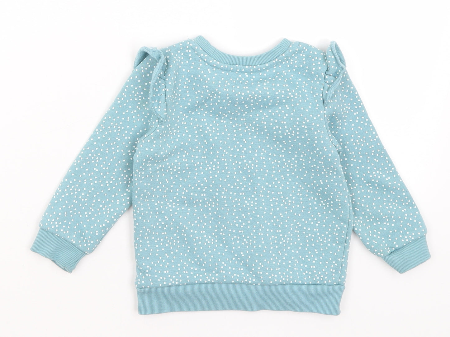 Primark Baby Blue Spotted  Pullover Jumper Size 12-18 Months