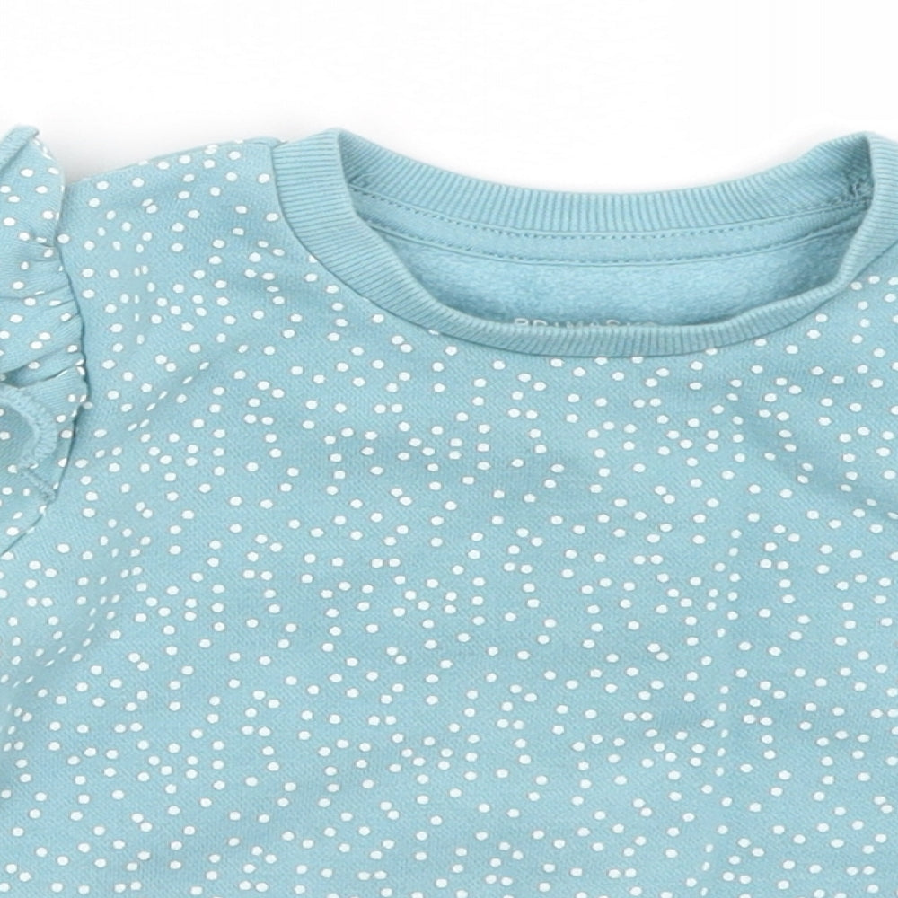 Primark Baby Blue Spotted  Pullover Jumper Size 12-18 Months