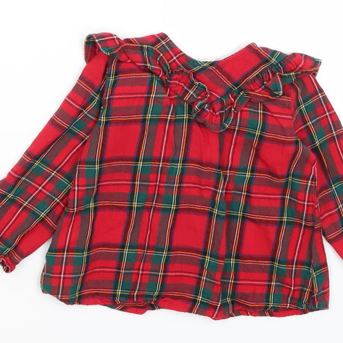 H&M Baby Red Plaid  Basic T-Shirt Size 9-12 Months