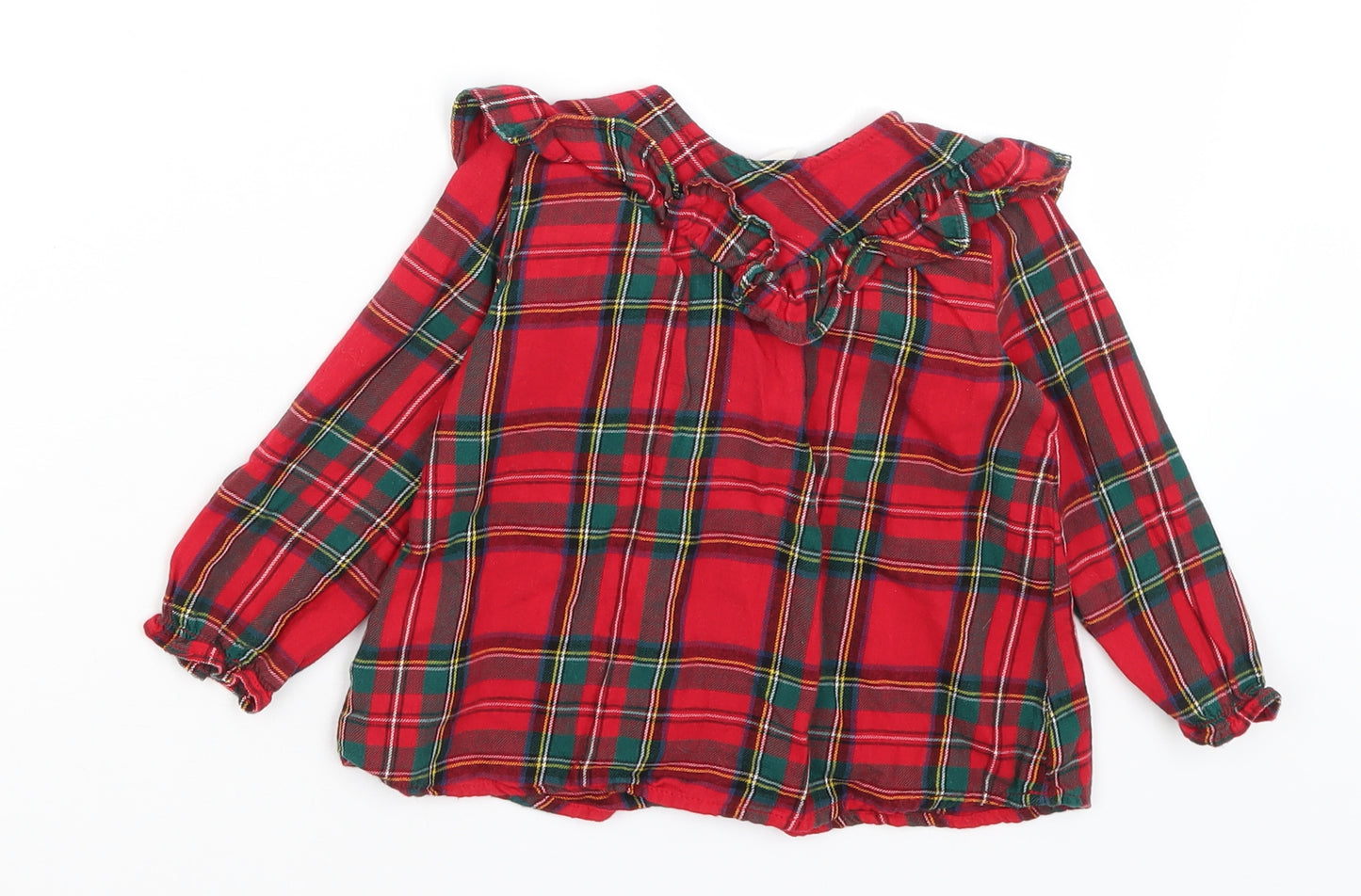 H&M Baby Red Plaid  Basic T-Shirt Size 9-12 Months