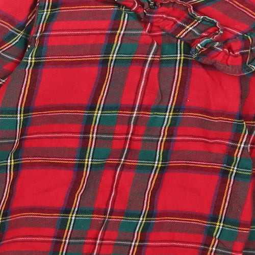 H&M Baby Red Plaid  Basic T-Shirt Size 9-12 Months