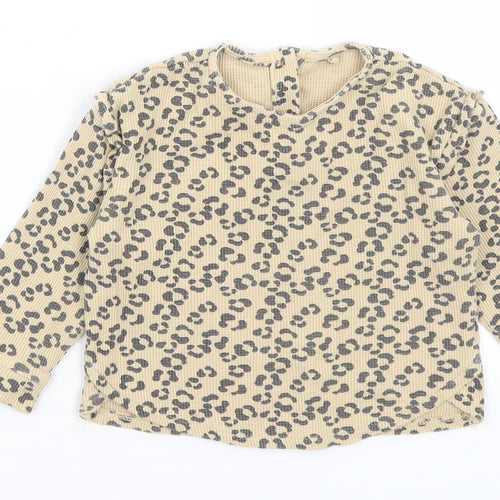 TU Baby Brown Animal Print  Basic T-Shirt Size 9-12 Months