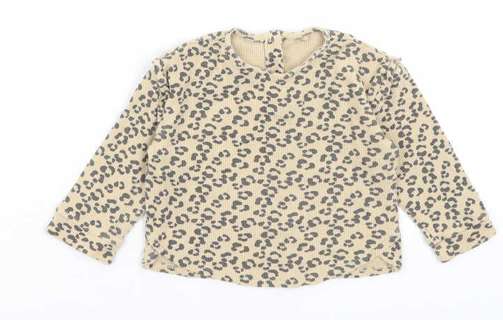 TU Baby Brown Animal Print  Basic T-Shirt Size 9-12 Months