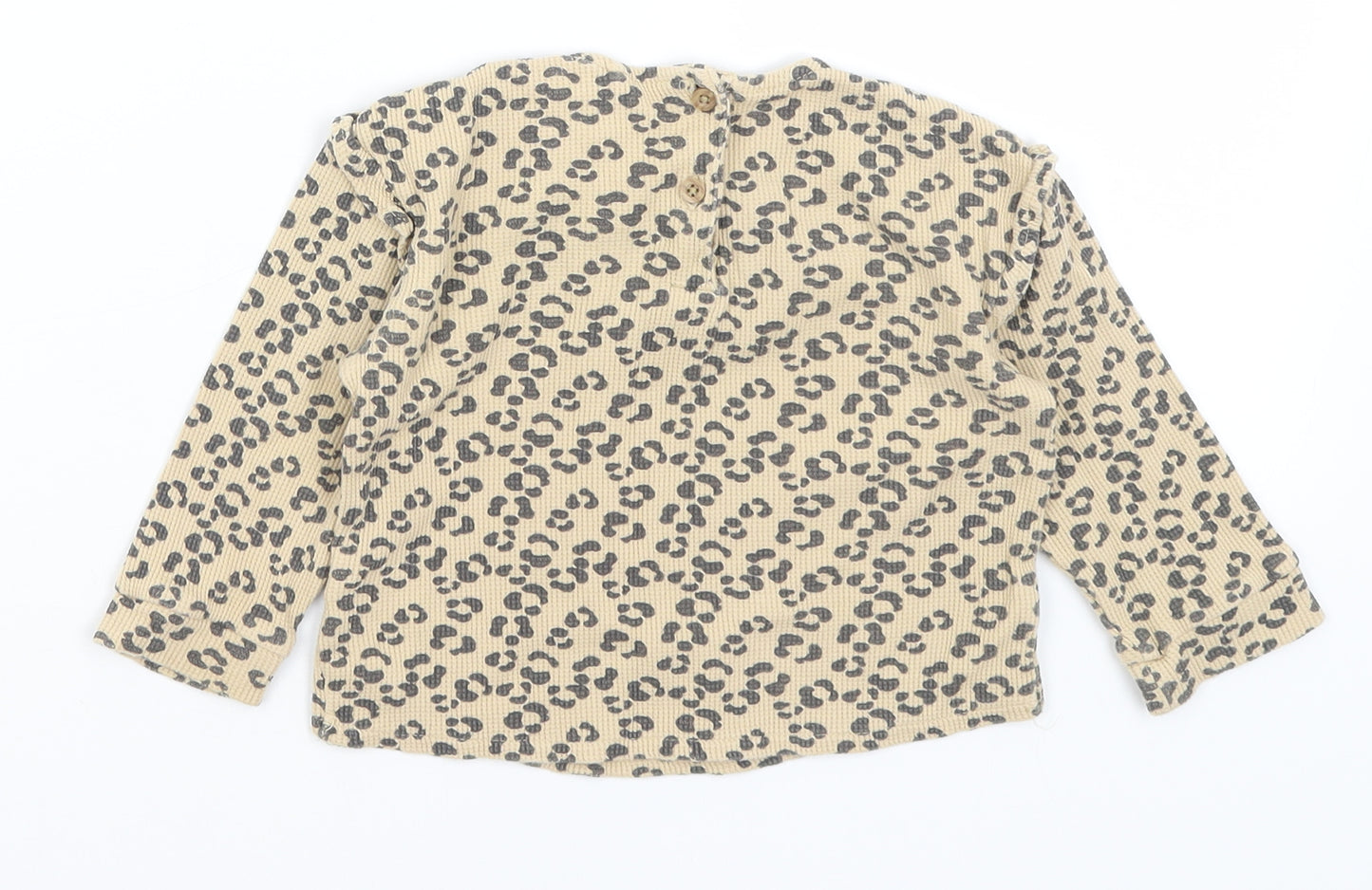 TU Baby Brown Animal Print  Basic T-Shirt Size 9-12 Months