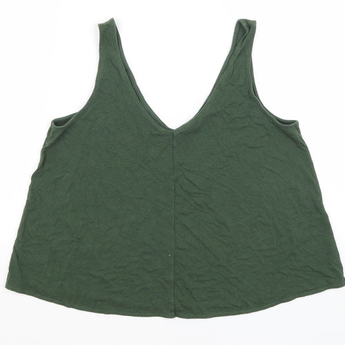 Topshop Womens Green   Basic Tank Size 10