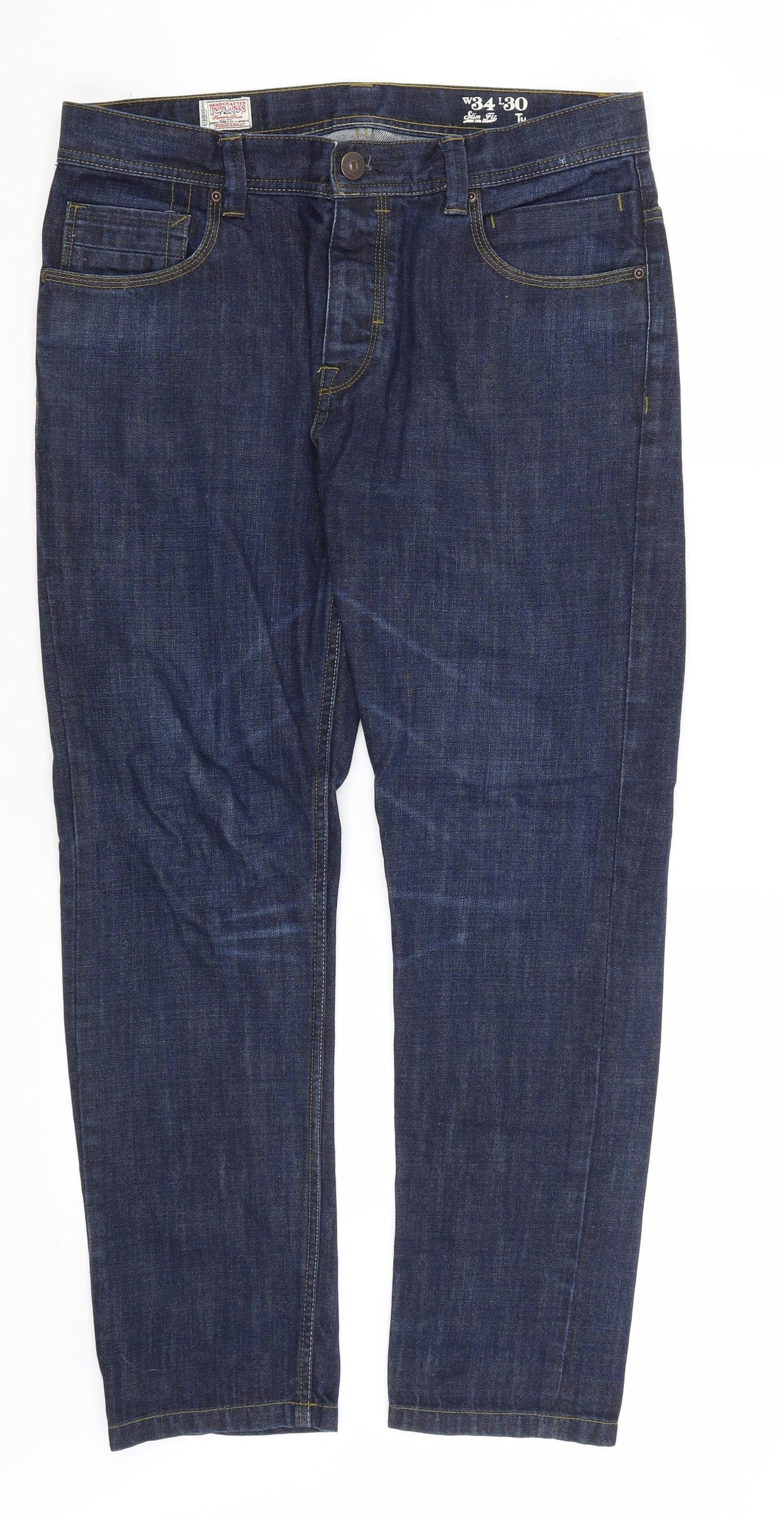 TU Mens Blue   Straight Jeans Size 34 in L29 in