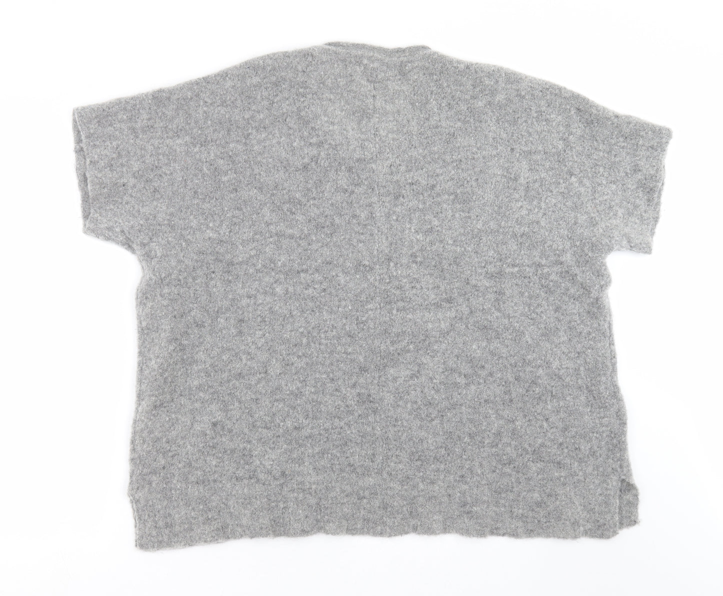 VETONO Womens Grey  Knit Pullover Jumper Size M