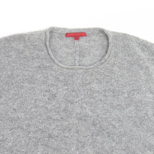 VETONO Womens Grey  Knit Pullover Jumper Size M