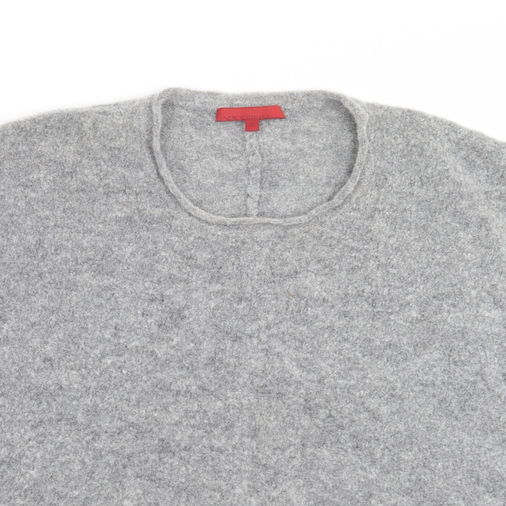 VETONO Womens Grey  Knit Pullover Jumper Size M