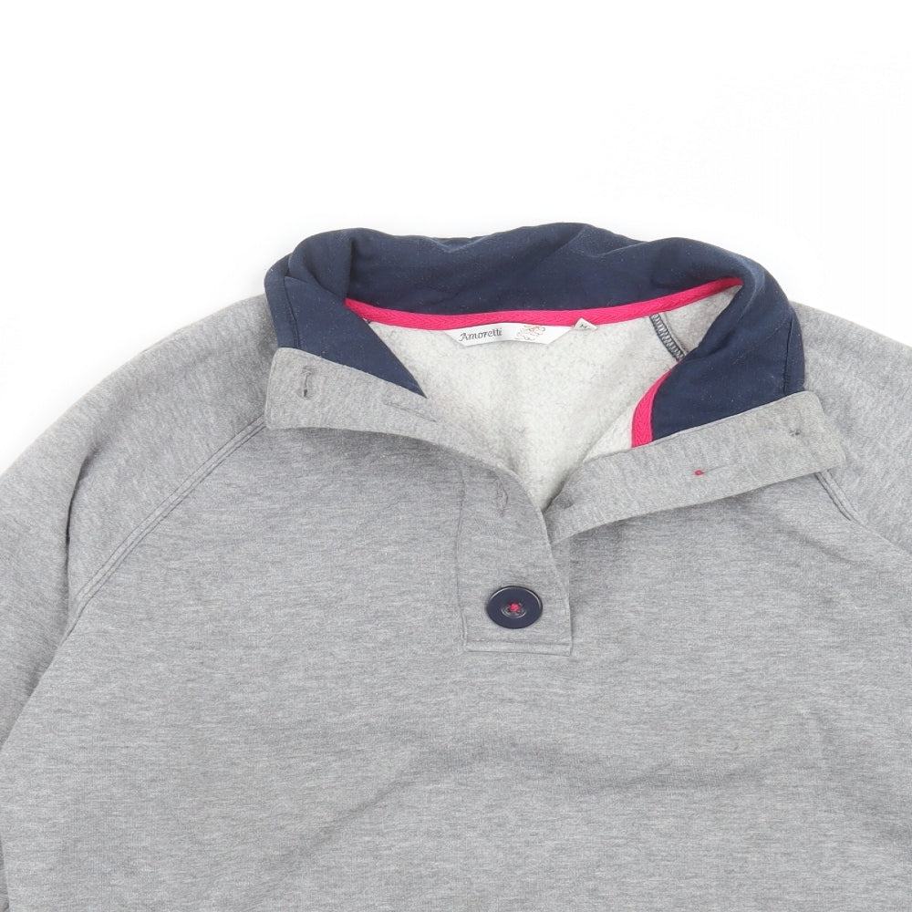 Amoretti Womens Grey   Pullover Sweatshirt Size M