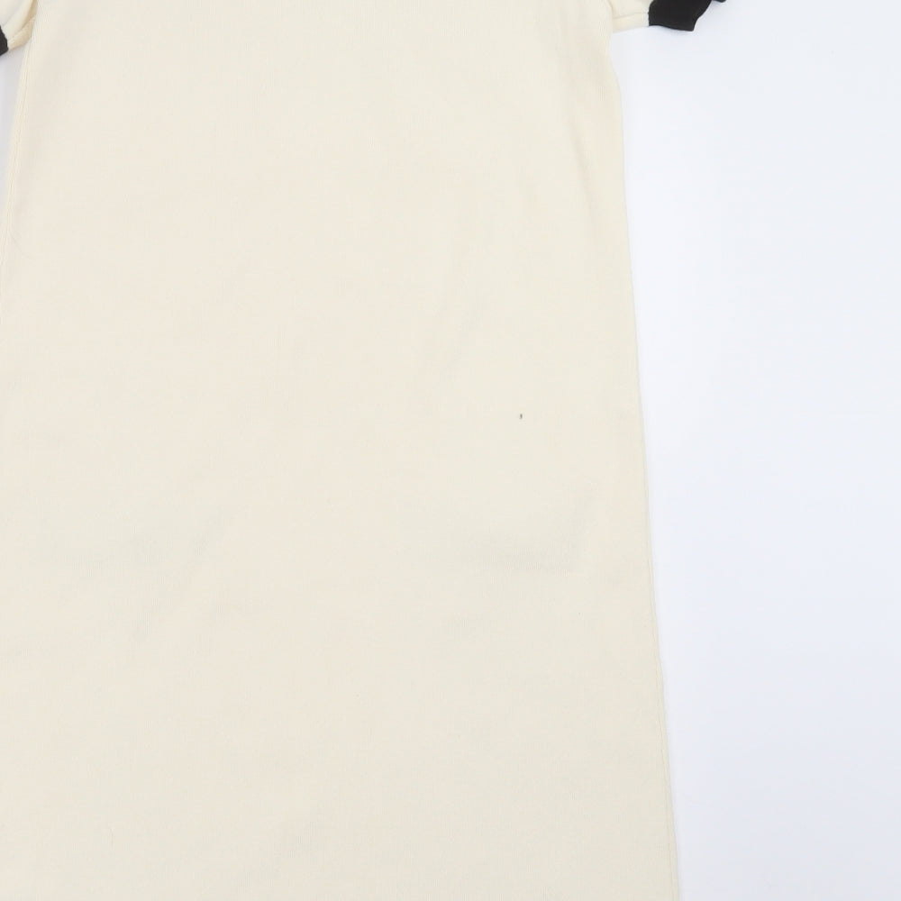 H&M Womens Ivory  Knit Jumper Dress  Size S