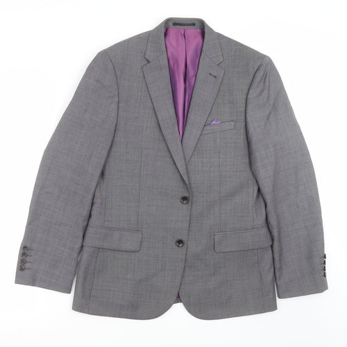 Taylor & Reece Mens Grey   Jacket Suit Jacket Size 38  - Tailored fit