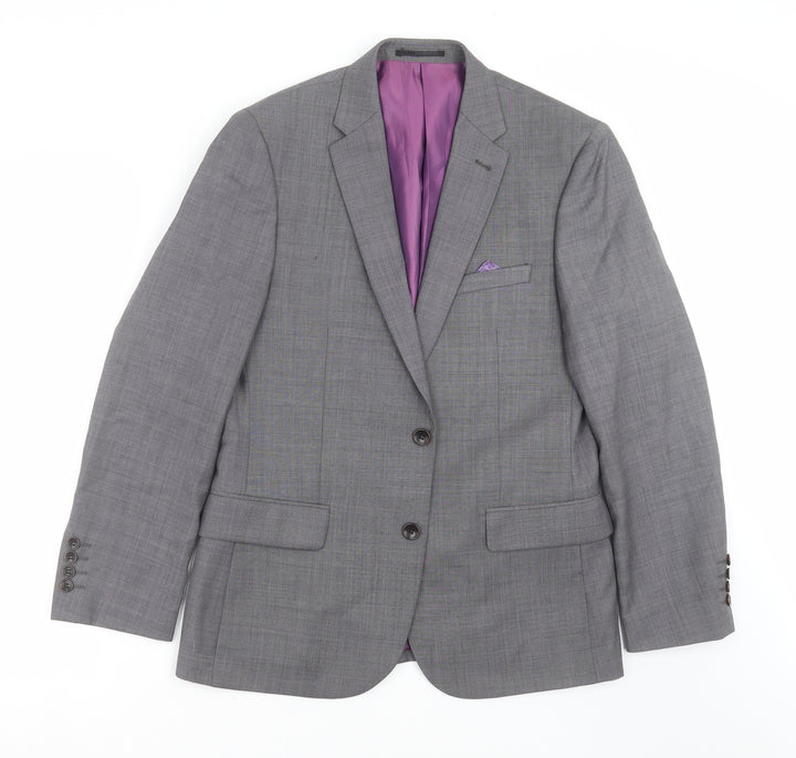 Taylor & Reece Mens Grey Jacket Suit Jacket Size 38 - Tailored fit