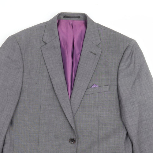 Taylor & Reece Mens Grey   Jacket Suit Jacket Size 38  - Tailored fit