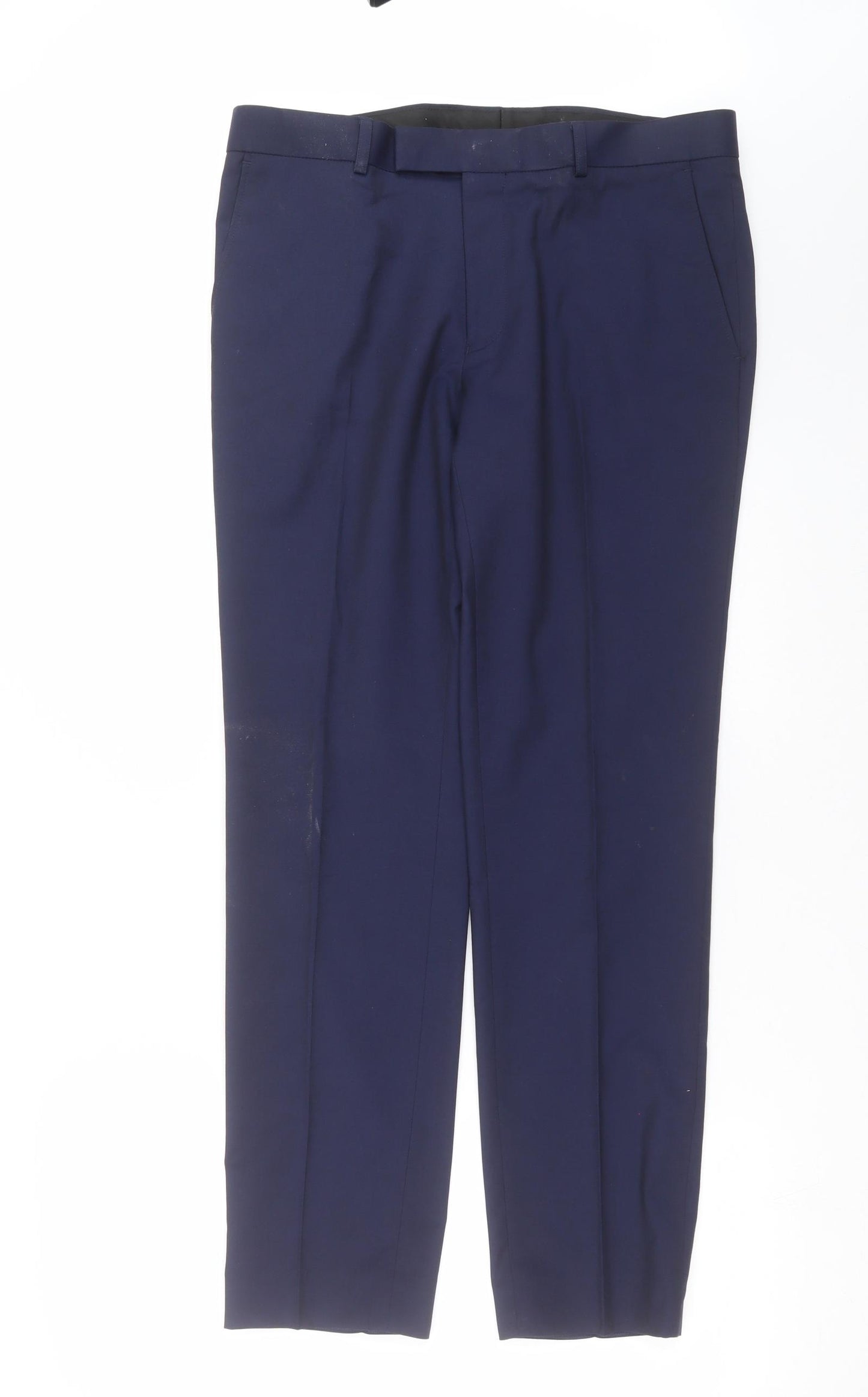 Moss London Mens Blue   Dress Pants Trousers Size 34 in L31 in
