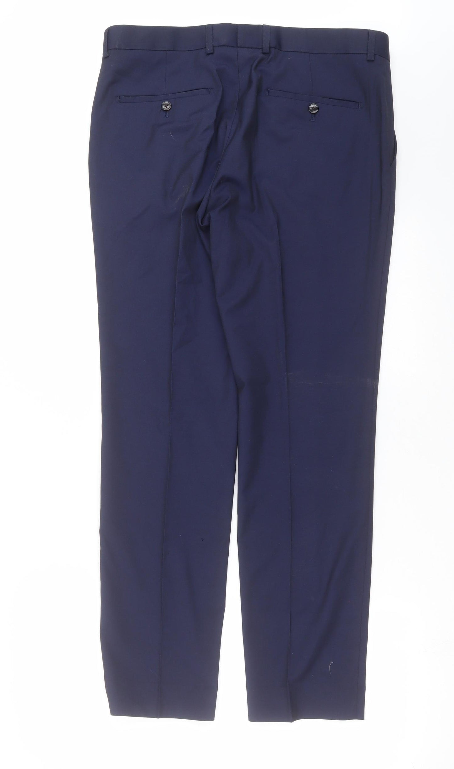 Moss London Mens Blue   Dress Pants Trousers Size 34 in L31 in