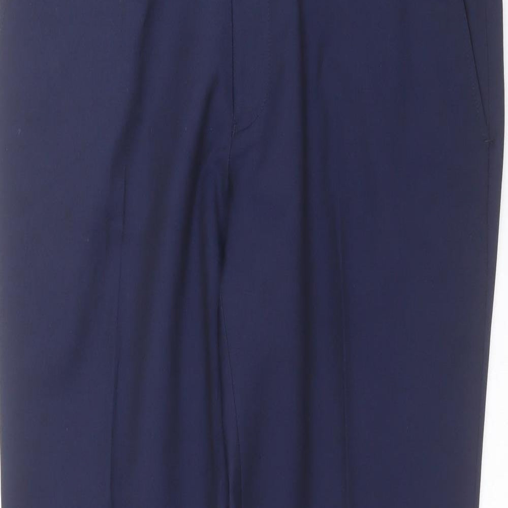 Moss London Mens Blue   Dress Pants Trousers Size 34 in L31 in
