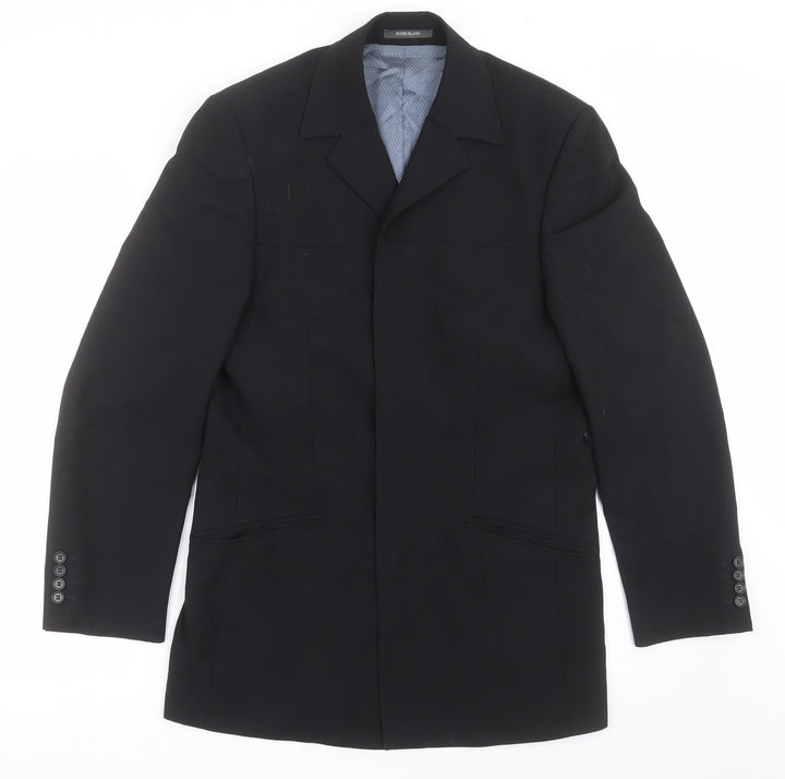 River Island Mens Black Jacket Suit Jacket Size 36