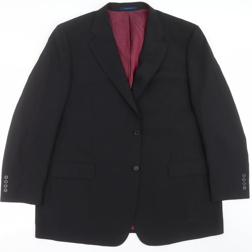 MANSIZE Mens Black   Jacket Suit Jacket Size 50