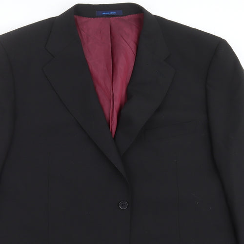MANSIZE Mens Black   Jacket Suit Jacket Size 50