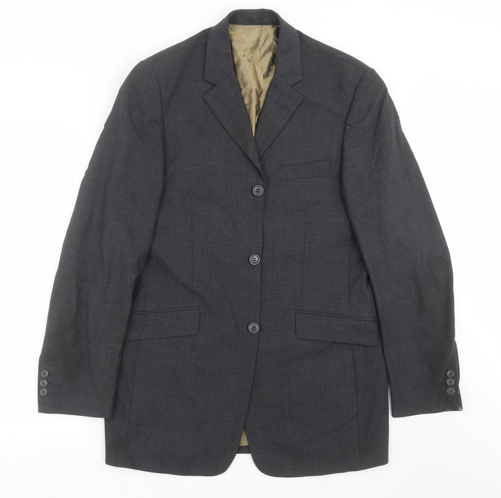 Milan Mens Grey   Jacket Suit Jacket Size 38