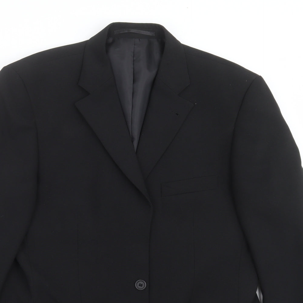 George Mens Black   Jacket Suit Jacket Size 38