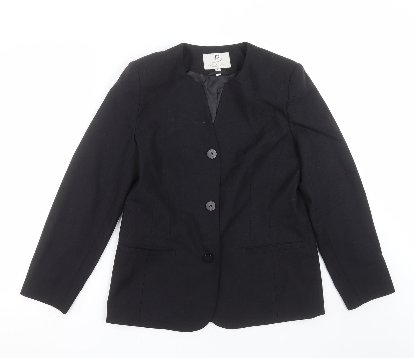 Paul Berman Womens Black   Jacket Suit Jacket Size 12