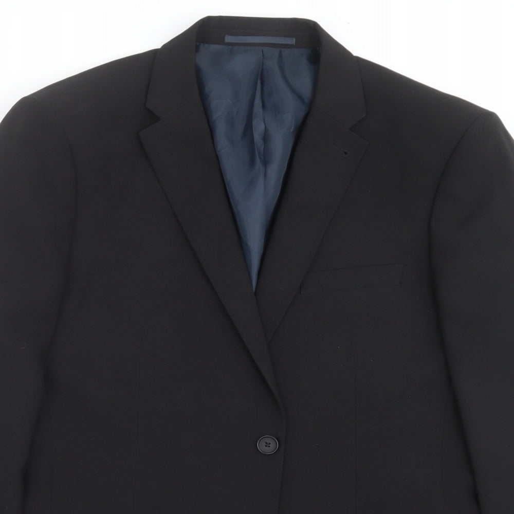 George Mens Black   Jacket Suit Jacket Size 42