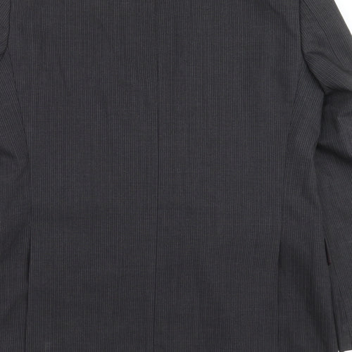 Tom English Mens Grey Striped  Jacket Suit Jacket Size 40