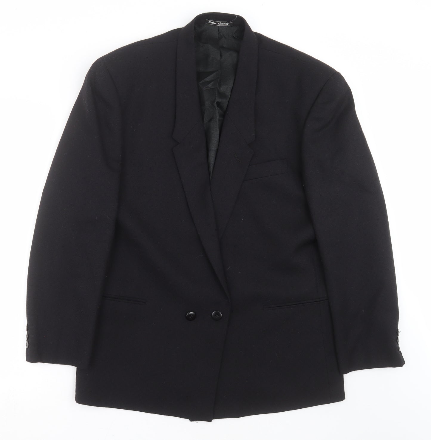 profilo Mens Black Geometric  Jacket Suit Jacket Size 40