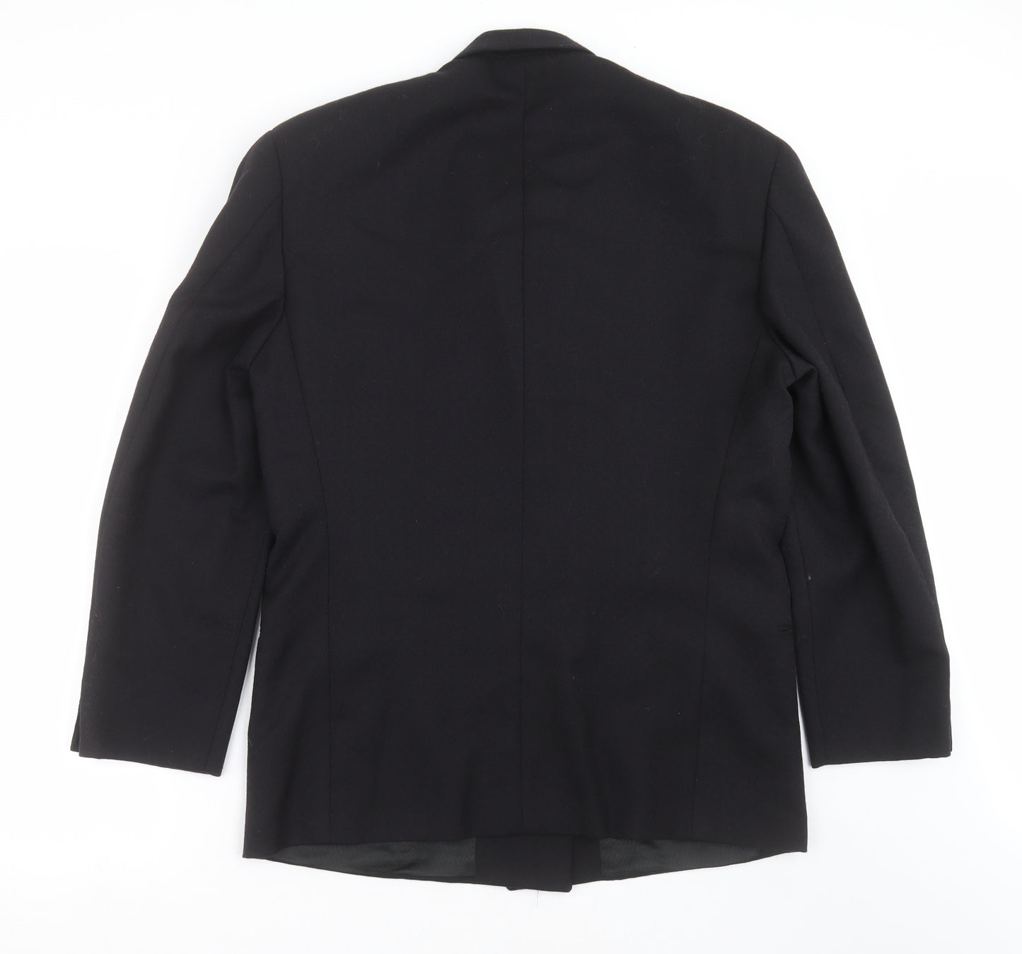 profilo Mens Black Geometric  Jacket Suit Jacket Size 40