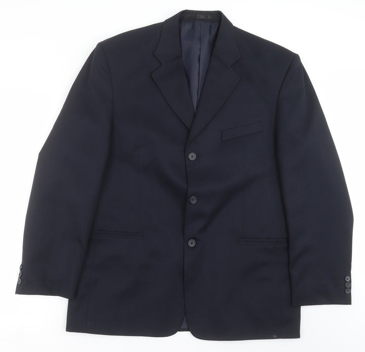 SAVATINI Mens Blue Jacket Suit Jacket Size 42