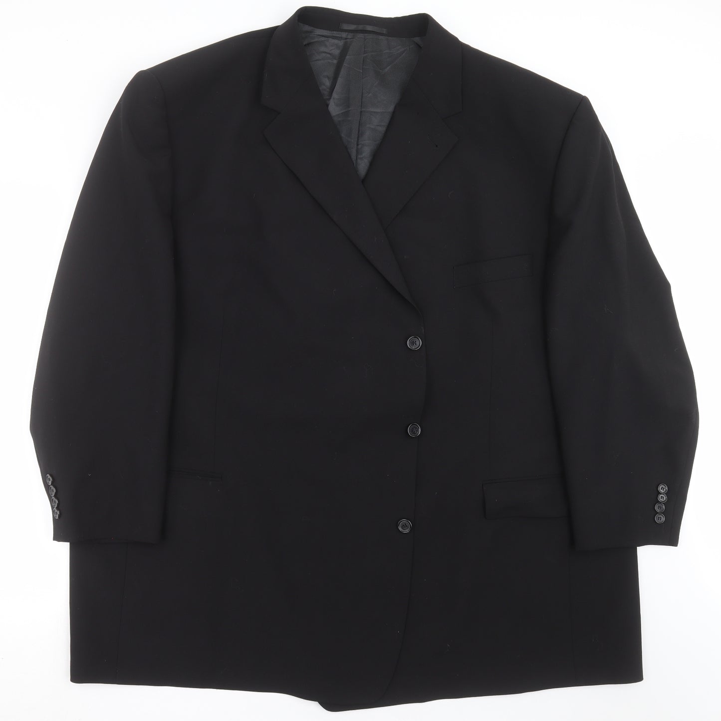High & Mighty Mens Black   Jacket Suit Jacket Size 60