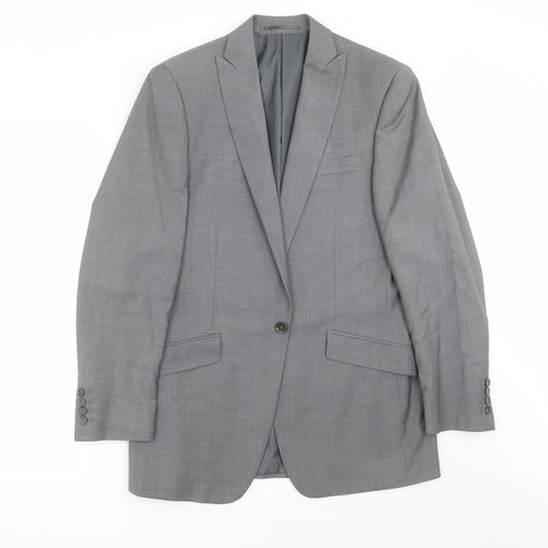 Ventuno Mens Grey   Jacket Suit Jacket Size 40