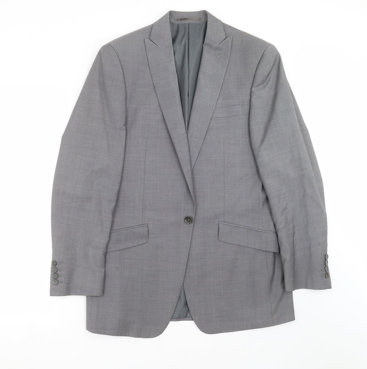 Ventuno Mens Grey   Jacket Suit Jacket Size 40