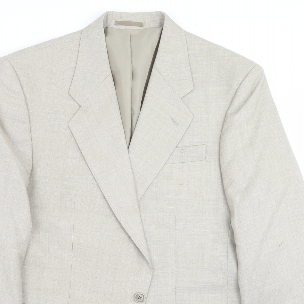 GURTEEN Mens Beige   Jacket Suit Jacket Size 40